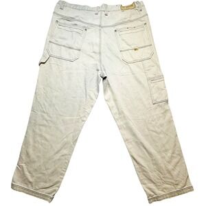 Vintage PJ Jeans Carpenter Jeans Mens 42x30 Khaki Workwear Utility Pockets Y2K
